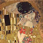 Gustav Klimt Wall Art - the kiss detail